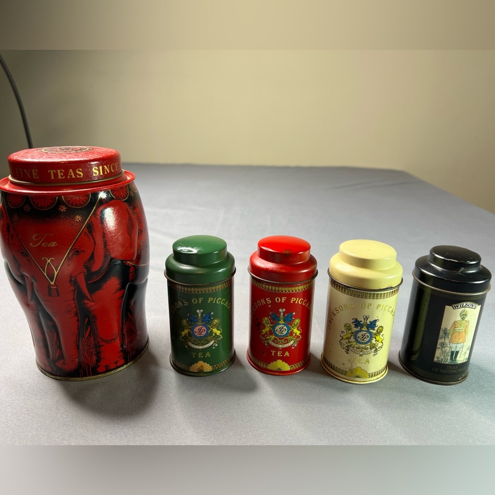 Vintage Tea Tin Collection Williamson, Jacksons of Piccadilly & Wilson’s (5)